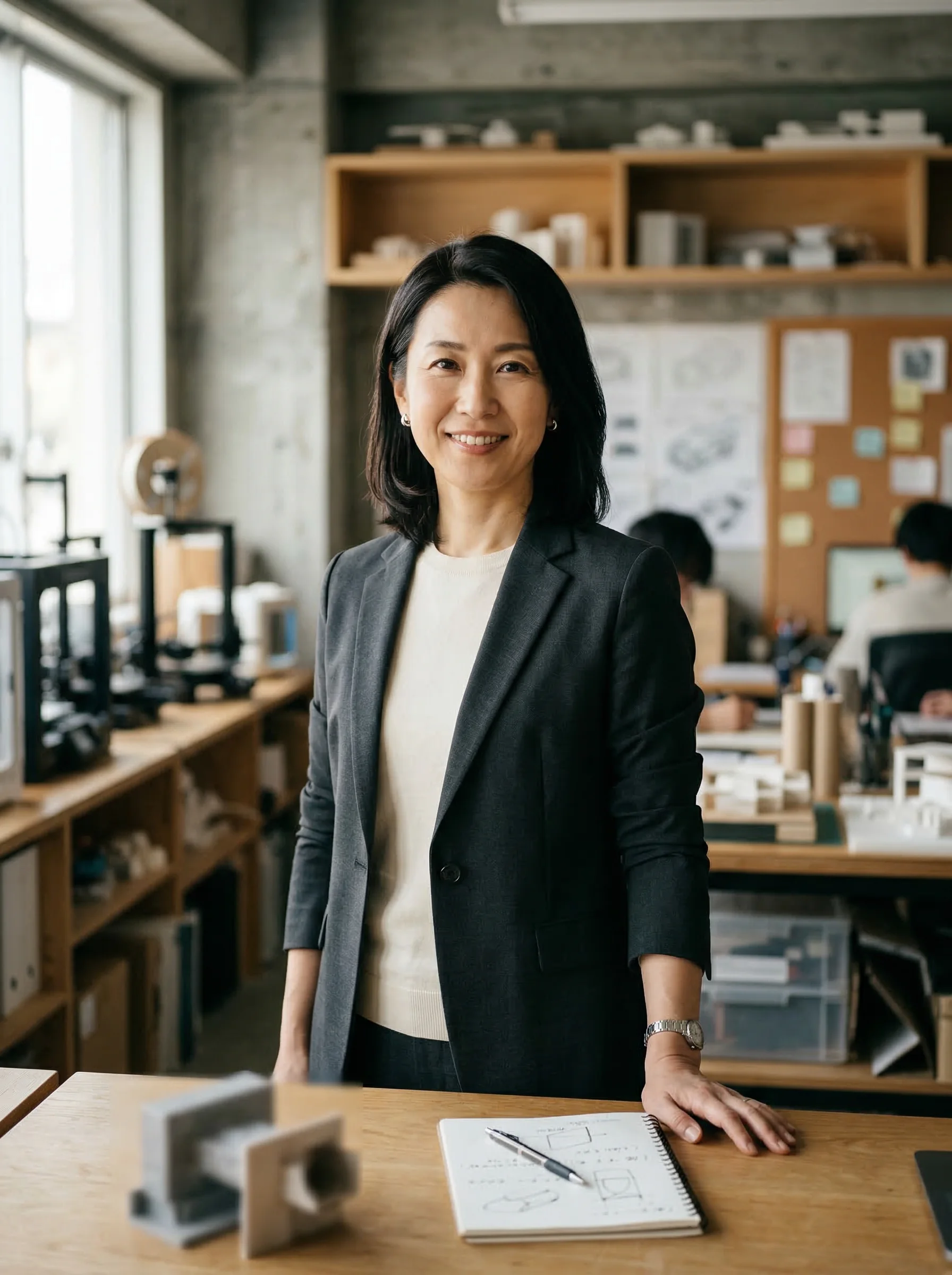 Yuki Tanaka, Principal Designer, in the design studio